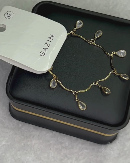 Pulseira Gotas Douradas