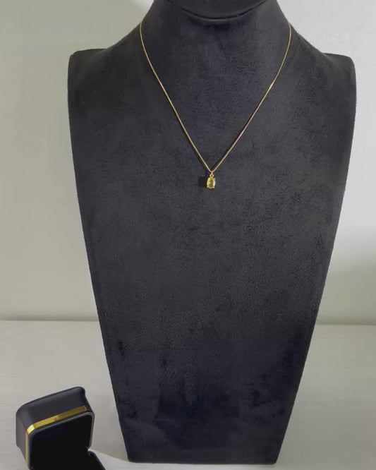 Conjunto Oval Zircônia Citrino