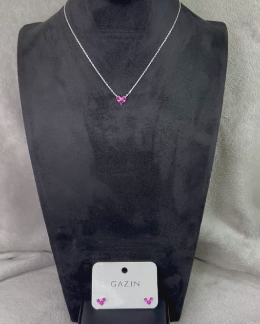 Conjunto Zircônias Rosas
