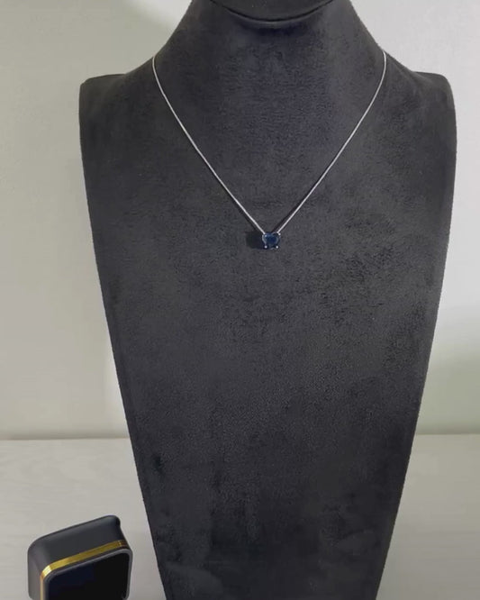 Conjunto Coração Zircônia Azul
